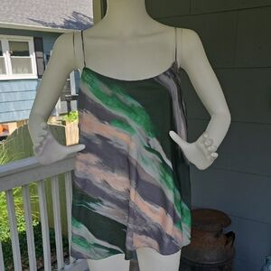 Green Painterly Banana Republic Tank Top